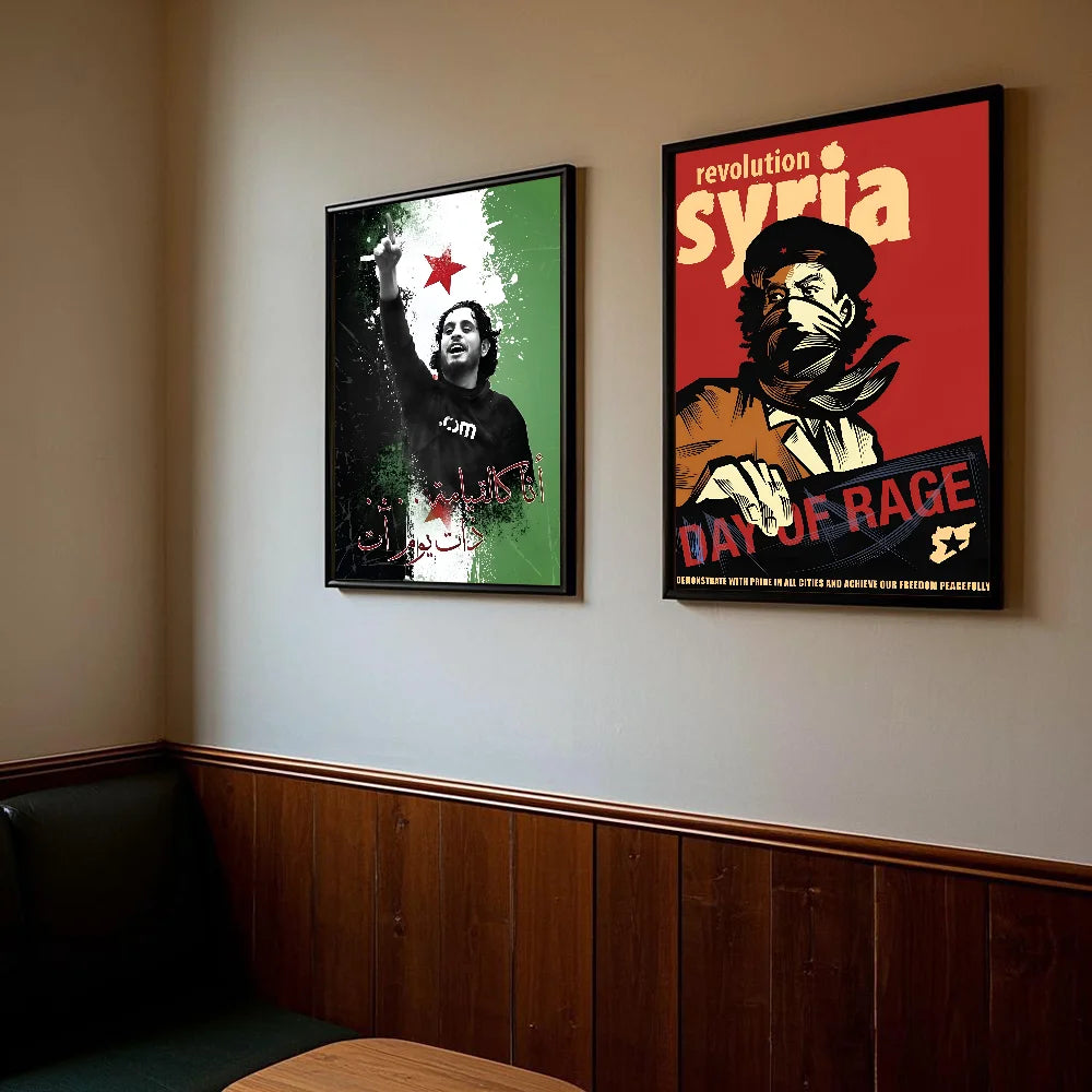 Syrian Revolution Flag HD Wall Poster – Waterproof PVC Decor Wall Art Poster Peaceful Pleasures Health and Wellness