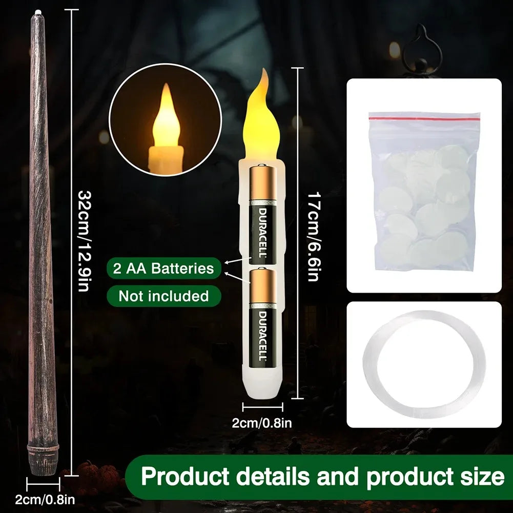 Flameless Flickering Taper Candles With/Without Remote Control Timer Dimmer Battery Operated Candlesticks for Christmas Wedding Peaceful Pleasures Health and Wellness