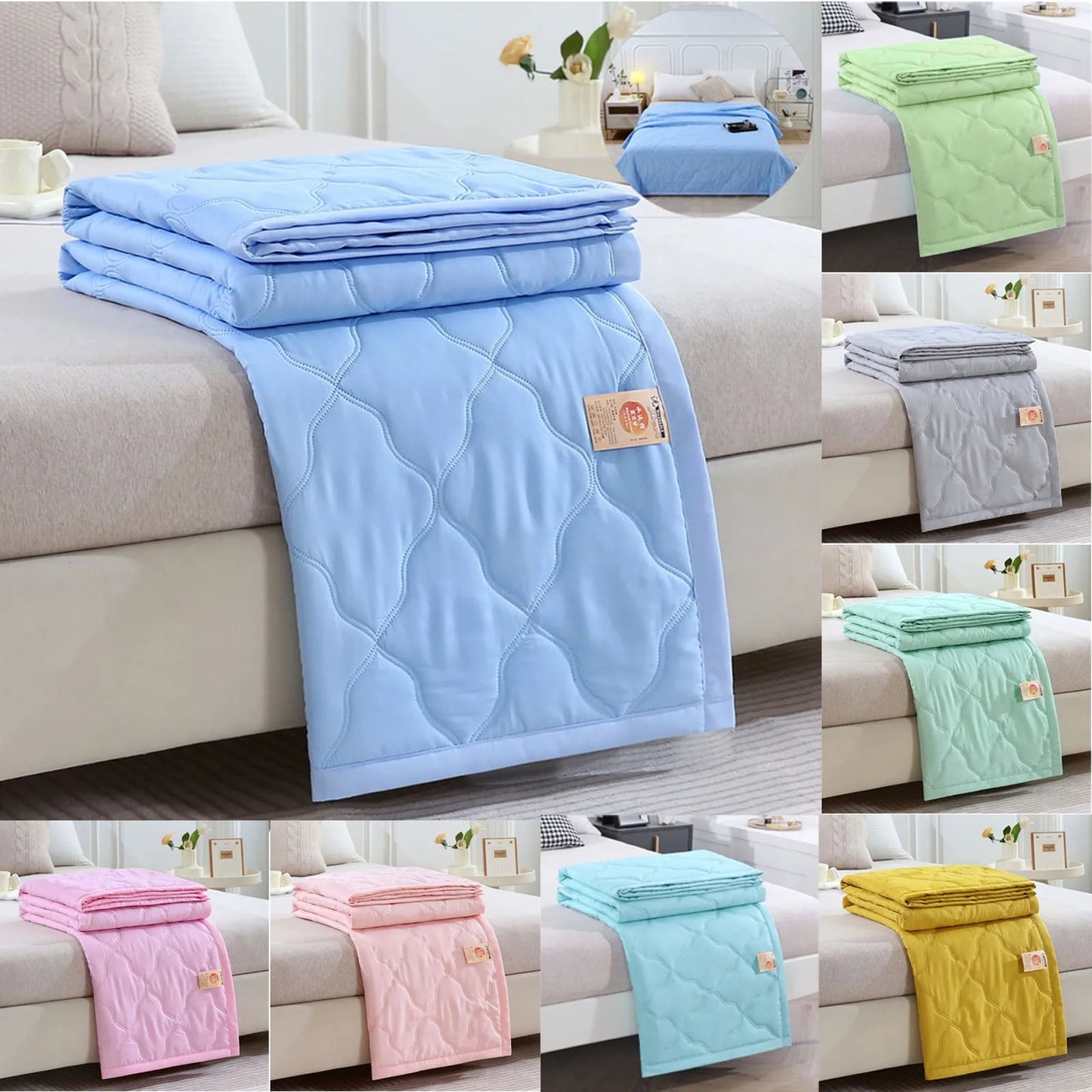 New Double Sided Cooling Blanket Cold Effect Skin-Friendly Conditioning Quilt Spring Summer Breathable Cooler Quilt Peaceful Pleasures Health and Wellness