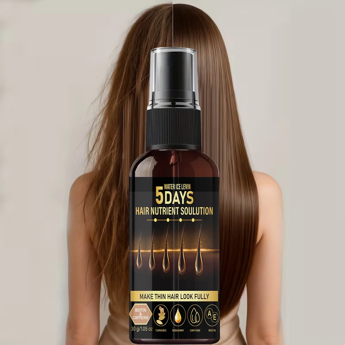 Biotin & Caffeine Hair Oil – Rosemary & Turmeric, 30g