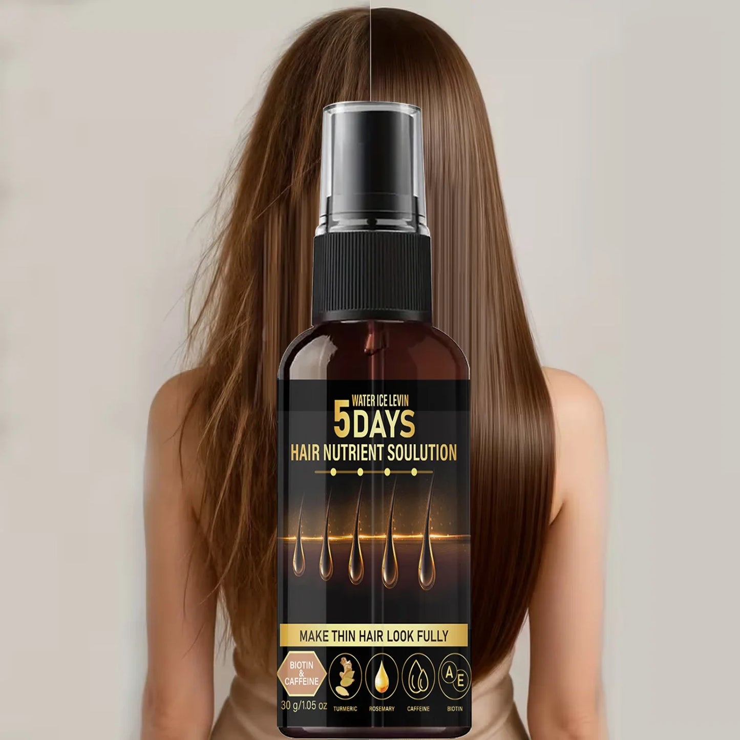 Biotin & Caffeine Hair Oil – Rosemary & Turmeric for Thicker Hair