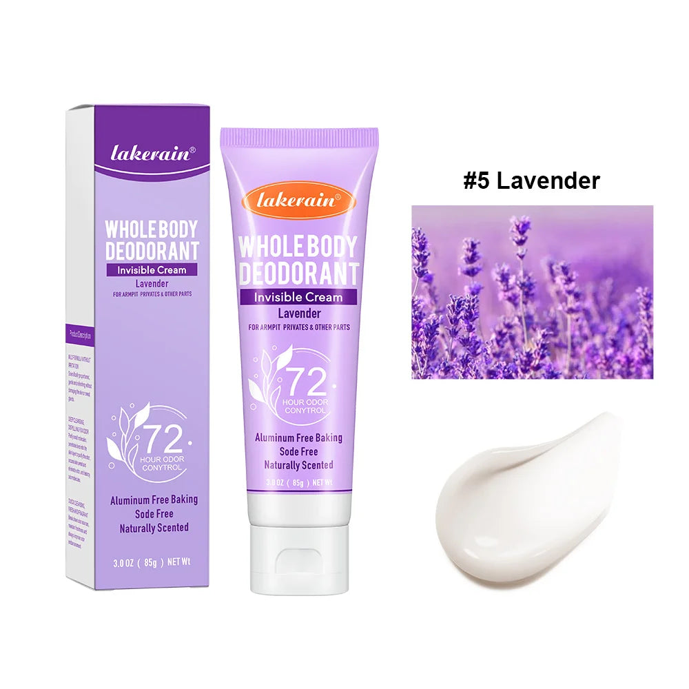 Whole Body Deodorant Deeply Improve Odor Refreshing Non-sticky Mild Formula Multiple Fragrances Creamy Texture Pre-Deodorant Peaceful Pleasures Health and Wellness orange Lavender