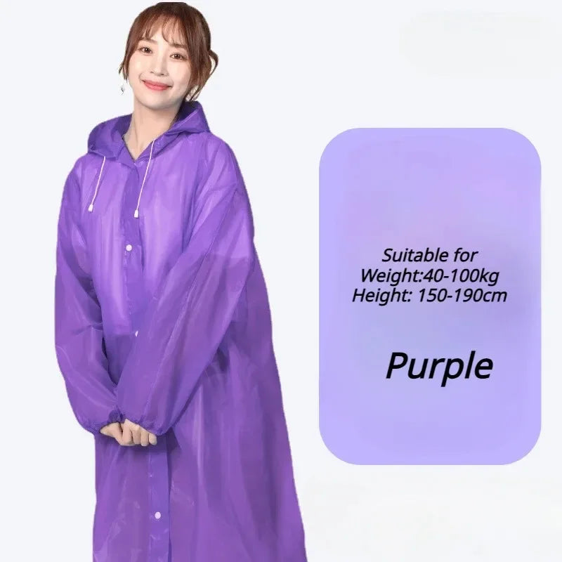 Waterproof Rain Poncho – Lightweight Reusable Adult Raincoat