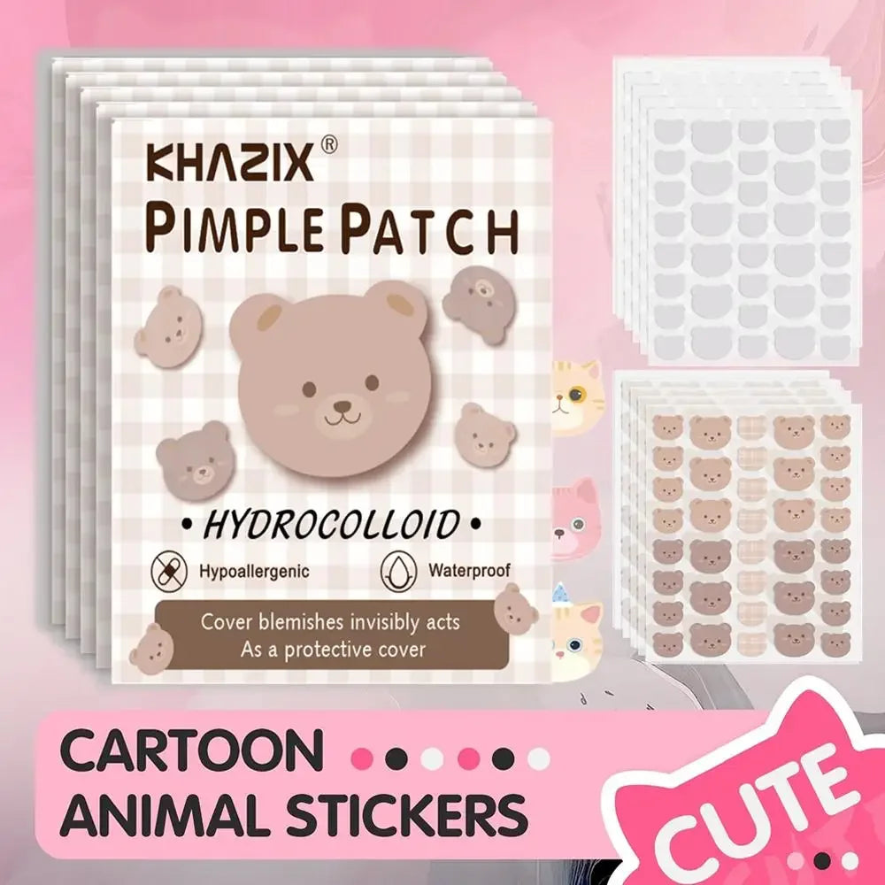720/1020 Counts Bear Pimple Patches Cute Acne Patches with Hydrocolloid Waterproof For Zits Blemishes Breakouts Facial Skin Care Peaceful Pleasures Health and Wellness