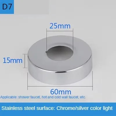2PCS Stainless Steel Faucet Decorative Cover 1/2" & 3/4" Pipe