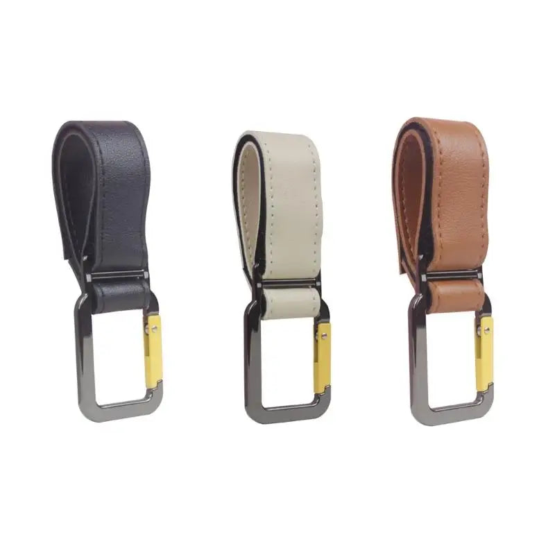 Stroller Hook Zinc Alloy Clasp & Adjustable PU Strap | Bag Hanger