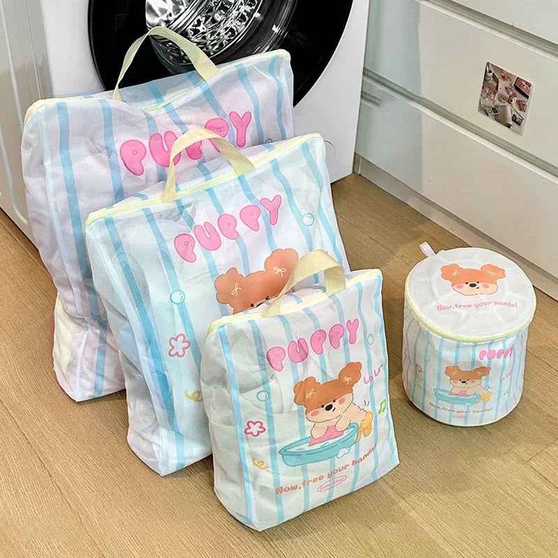 Cute Bear Kids Laundry Bag – Portable Mesh Washing Bag Mesh Laundry Bag Peaceful Pleasures Health and Wellness