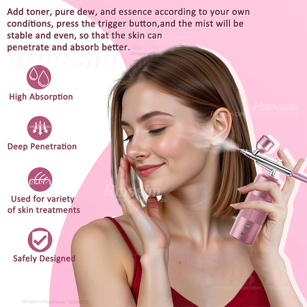 Airbrush Nail With Compressor Portable Airbrush Nail Art Compressor For Nails Cake Painting Crafts Air Brush Kit Nails Spray Peaceful Pleasures Health and Wellness