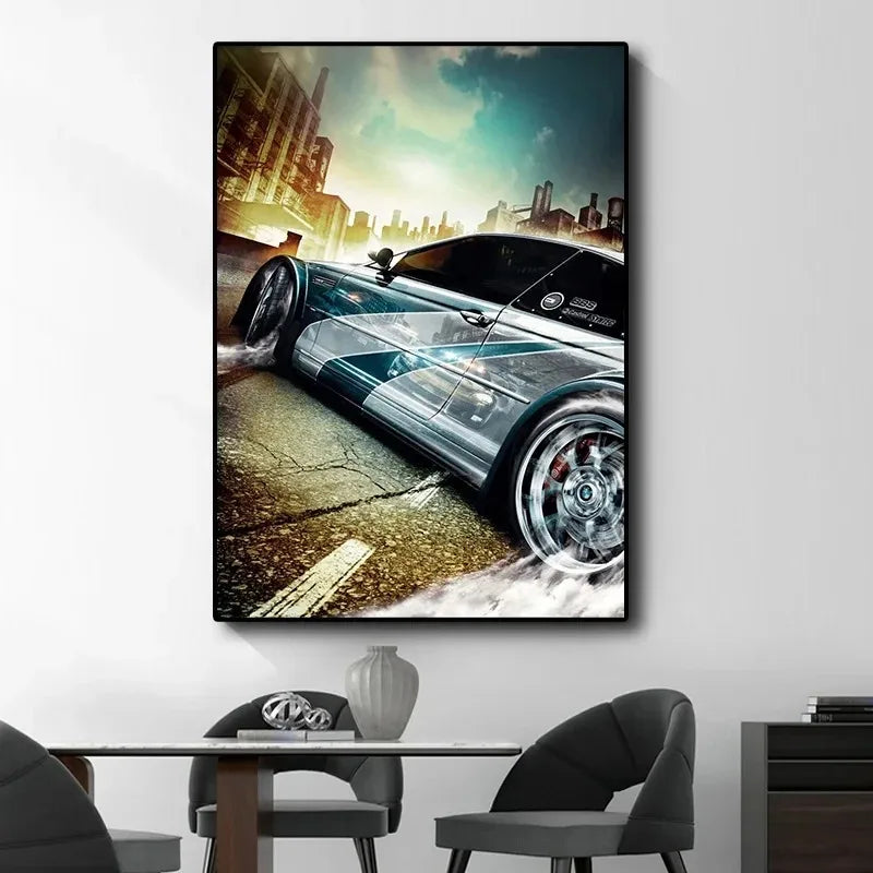 Rally Need for Speed Art Posters Canvas Painting Wall Prints Pictures Living Room Home Decor Vintage World Famous Racing Car Peaceful Pleasures Health and Wellness