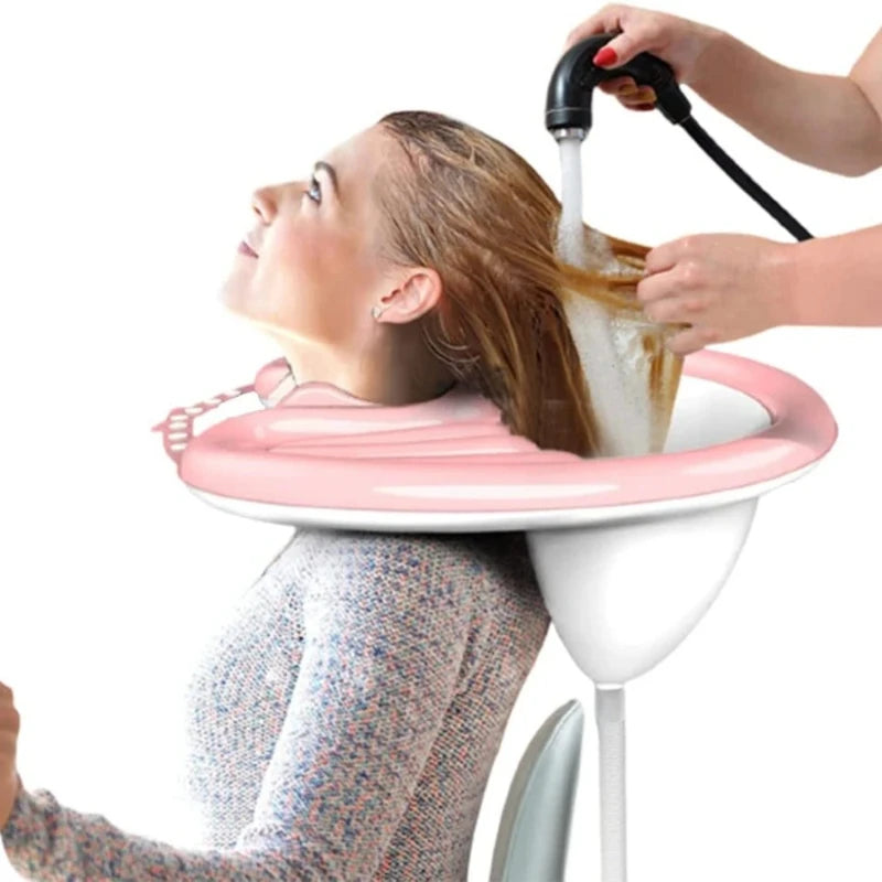 Portable Inflatable Hair Wash Basin for Adult Postpartum Pregnant Women Elderly Patients Child Household Hair Care Wash Basin Peaceful Pleasures Health and Wellness