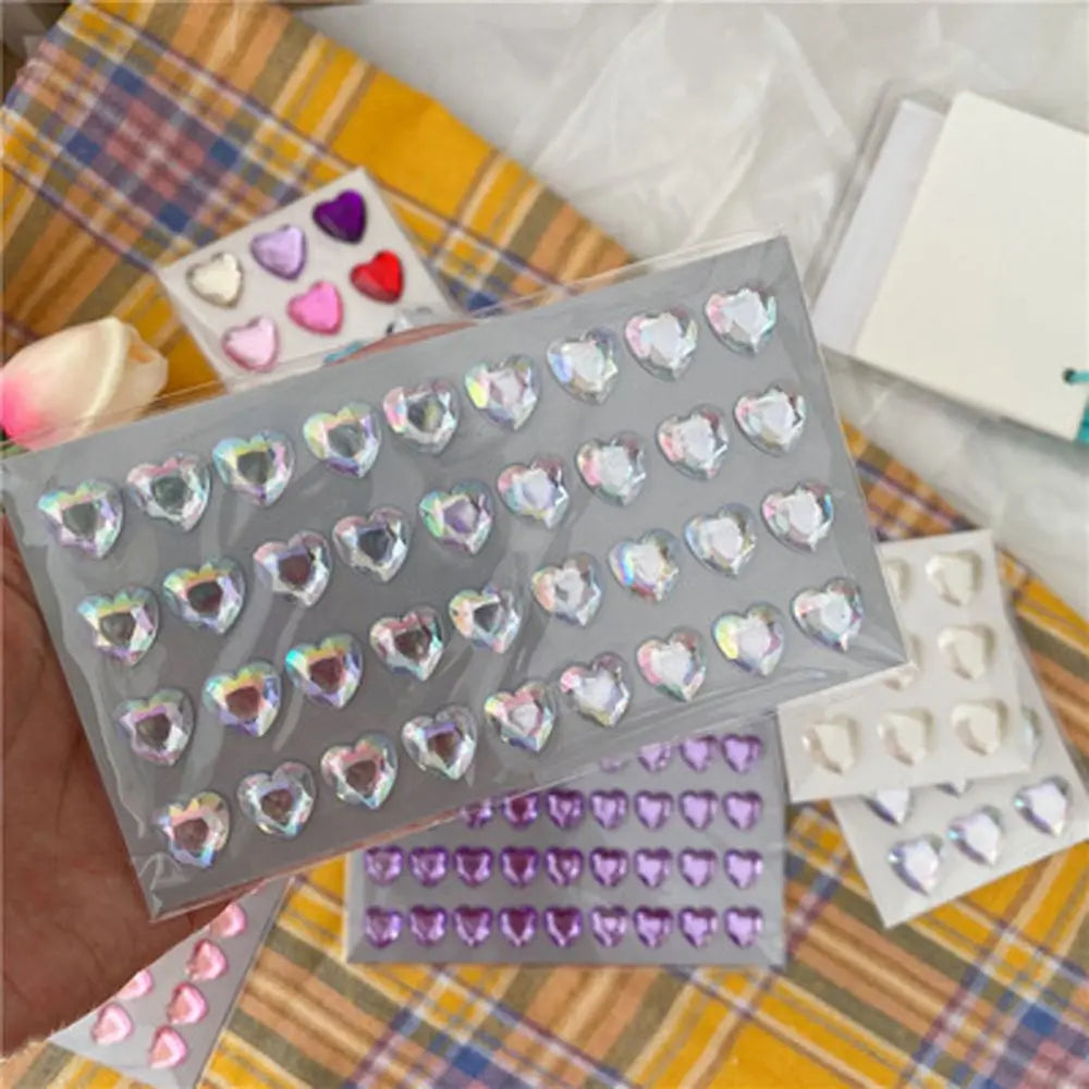 3D Diamond Heart LOVE Stickers – Phone, Laptop & Kids Décor