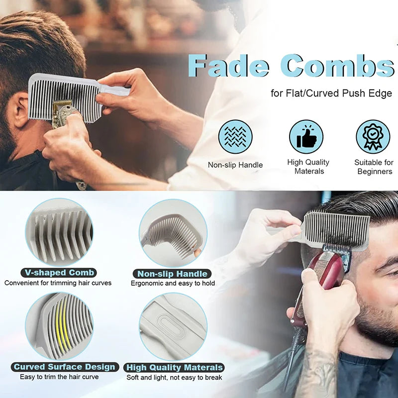 Professional Barber Fading Comb – Heat Resistant Flat Top Tool