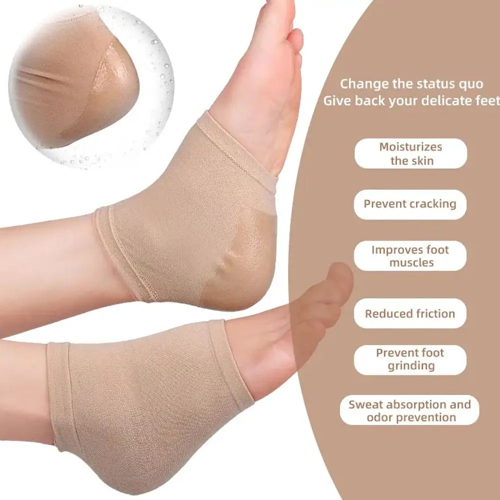Silicone Heel Protector Socks – Anti-Crack & Plantar Fasciitis Heel Protector Socks Peaceful Pleasures Health and Wellness