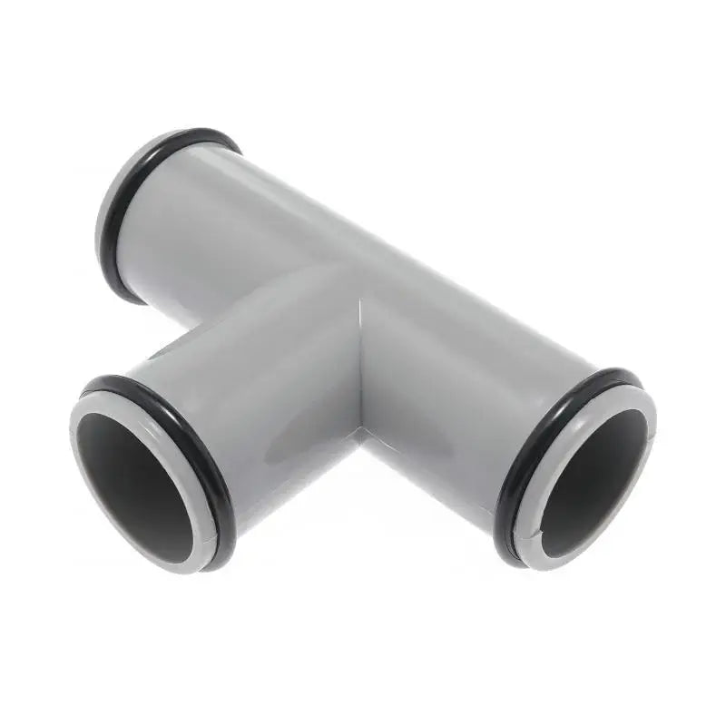 1.25" Pool Hose Tee Adapter PVC T-Joint with Rubber O-Rings