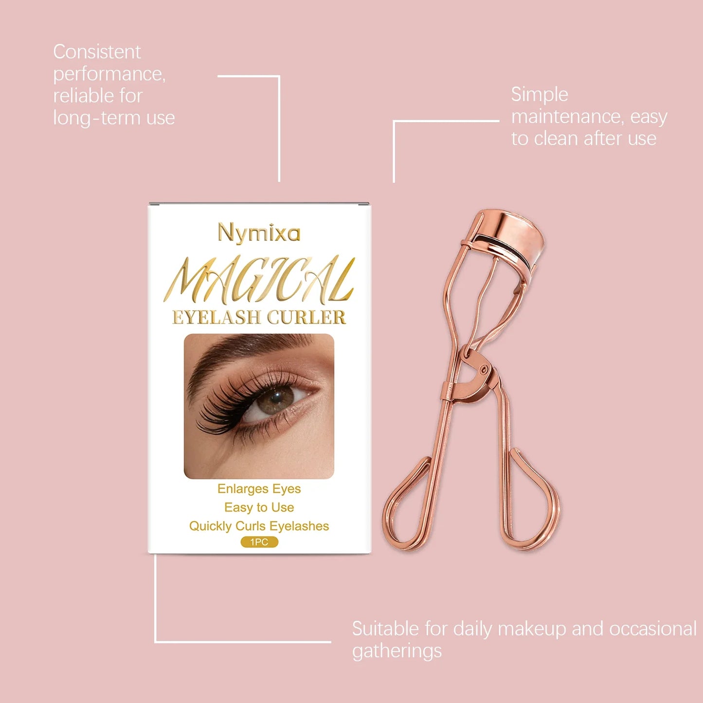 Professional Carbon Steel Eyelash Curler – Natural Long-Lasting Curl