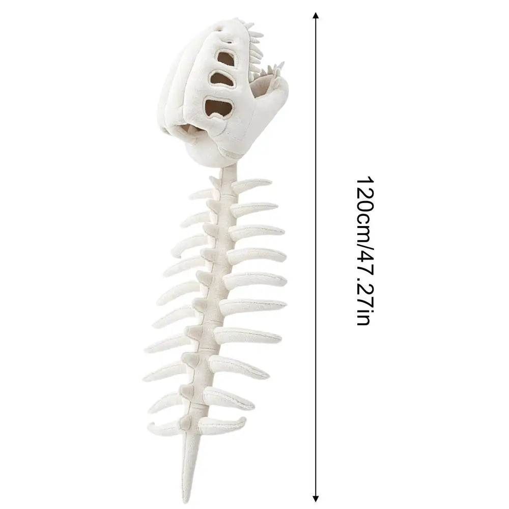 Funny Dinosaur Skeleton Headpiece Wearable Plush Costume Hat Soft Dino Skull Toy For Adults Kids Boys Girls Home Halloween Party Peaceful Pleasures Health and Wellness White S