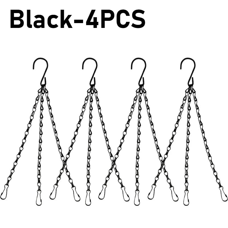 40cm Rattan Hanging Basket with 3-Hook Chain | Planter Pot