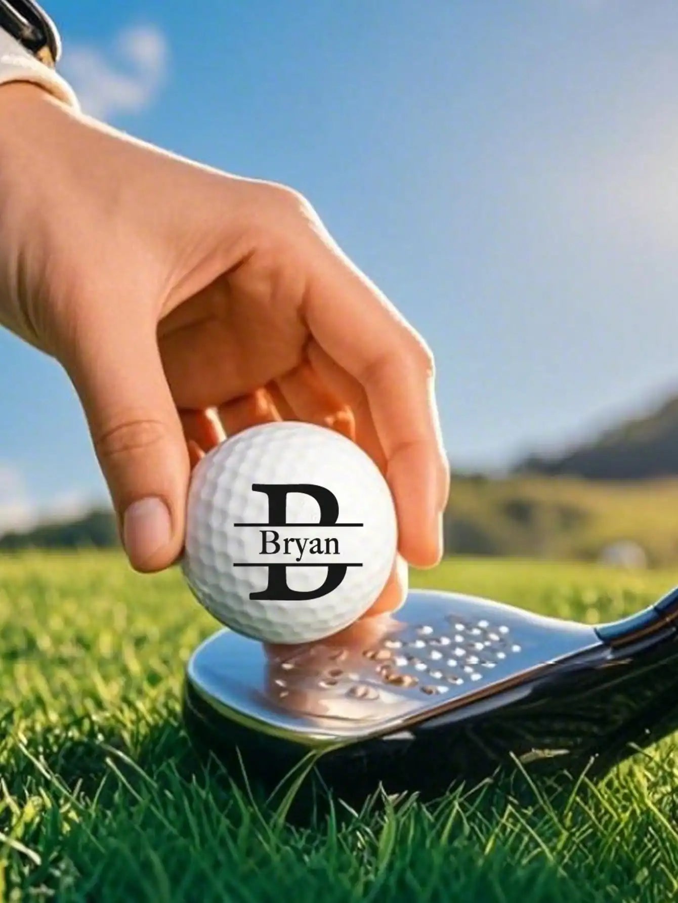 Custom Text Golf Ball Personalized Name Quote 3 Styles Premium Practice Gift For Golfer Dad Husband Friend Father Birthday Peaceful Pleasures Health and Wellness
