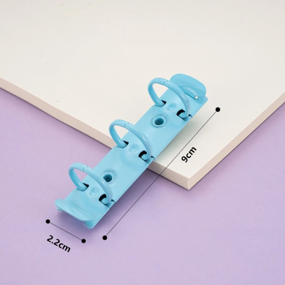 Colorful Detachable Metal Spiral Rings Binder Clip High Quality Diary A8 Paper Binder Clips DIY Album Loose Leaf Ring Office Peaceful Pleasures Health and Wellness Blue-1PC