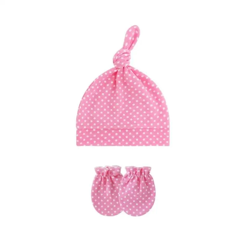 Baby Cotton Hat & Mittens Set (3 Sets) | Newborn 0-3 Months