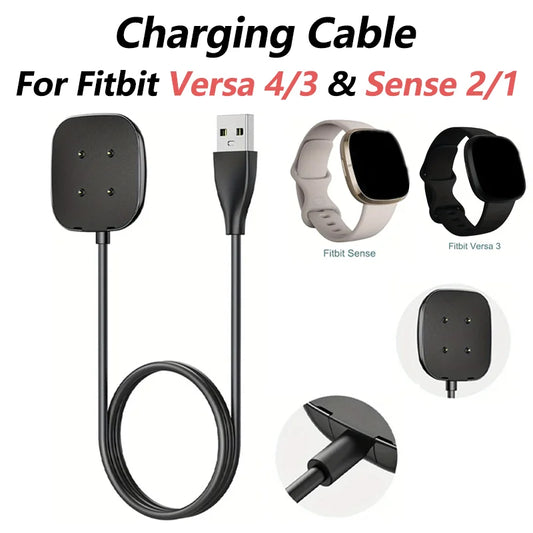 Fitbit Versa 4/3 & Sense 2/1 Magnetic USB Charging Cable Dock Peaceful Pleasures Health and Wellness