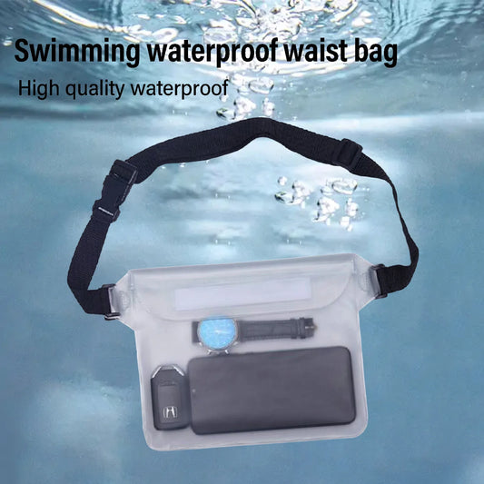 Sports Fanny Pack Crossbody Bag PVC Waterproof Multifunctional Fanny Pack for Camping Hiking Travel Use Peaceful Pleasures Health and Wellness