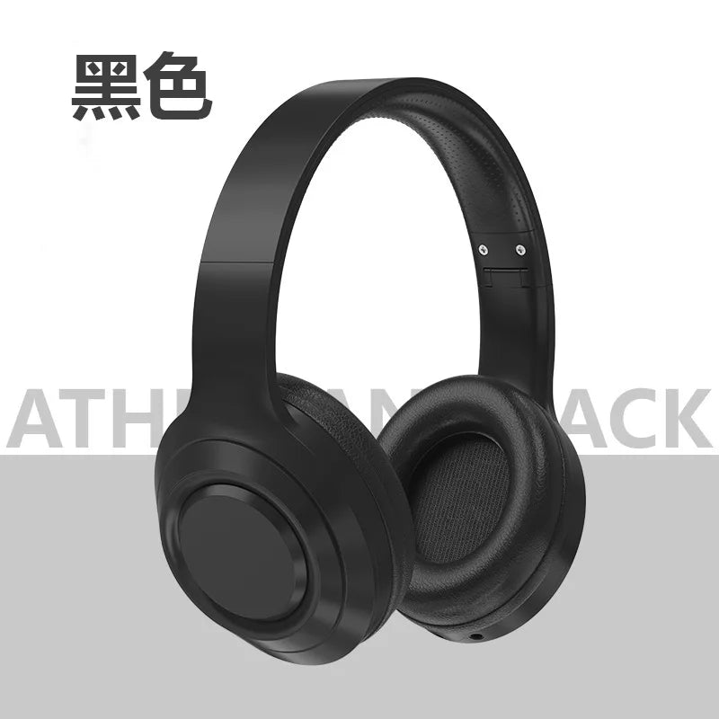 Over Ear HIFI Stereo Headsets Wireless Bluetooth Headphones Sports Gaming Earphones with HD Mic Support TF/AUX noise reduction Peaceful Pleasures Health and Wellness black