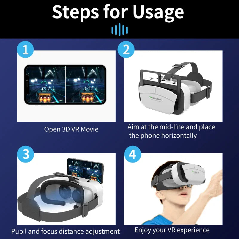 Shinecon G12 3D VR Headset Goggles for Smartphones