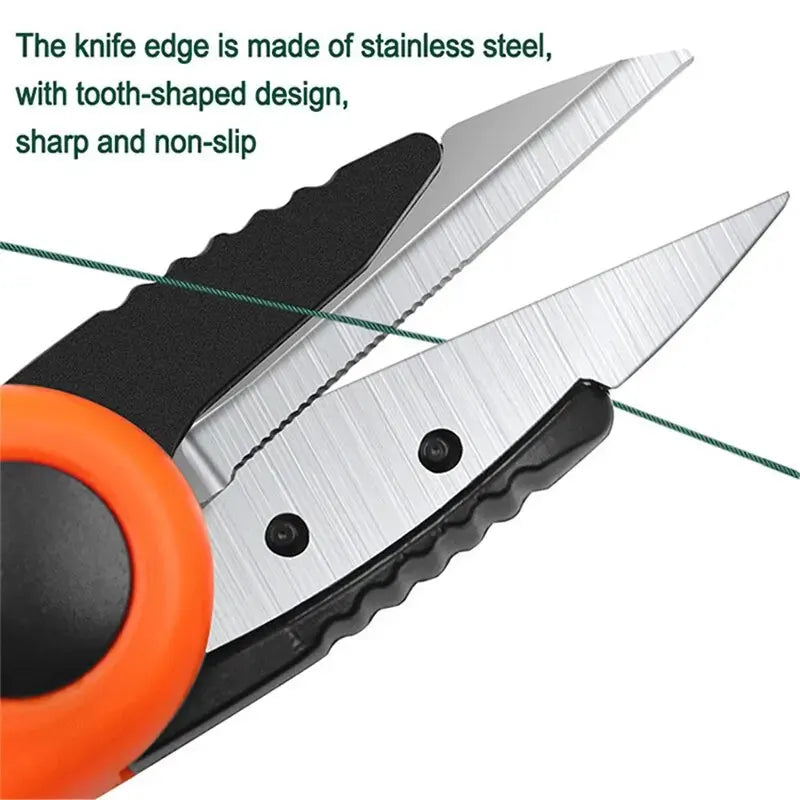 Folding Scissors Stainless Steel Fish Use Scissor Multifunction Fishing Line Cut Clipper Shrimp-Type Fishing Tackles Pesca Peaceful Pleasures Health and Wellness