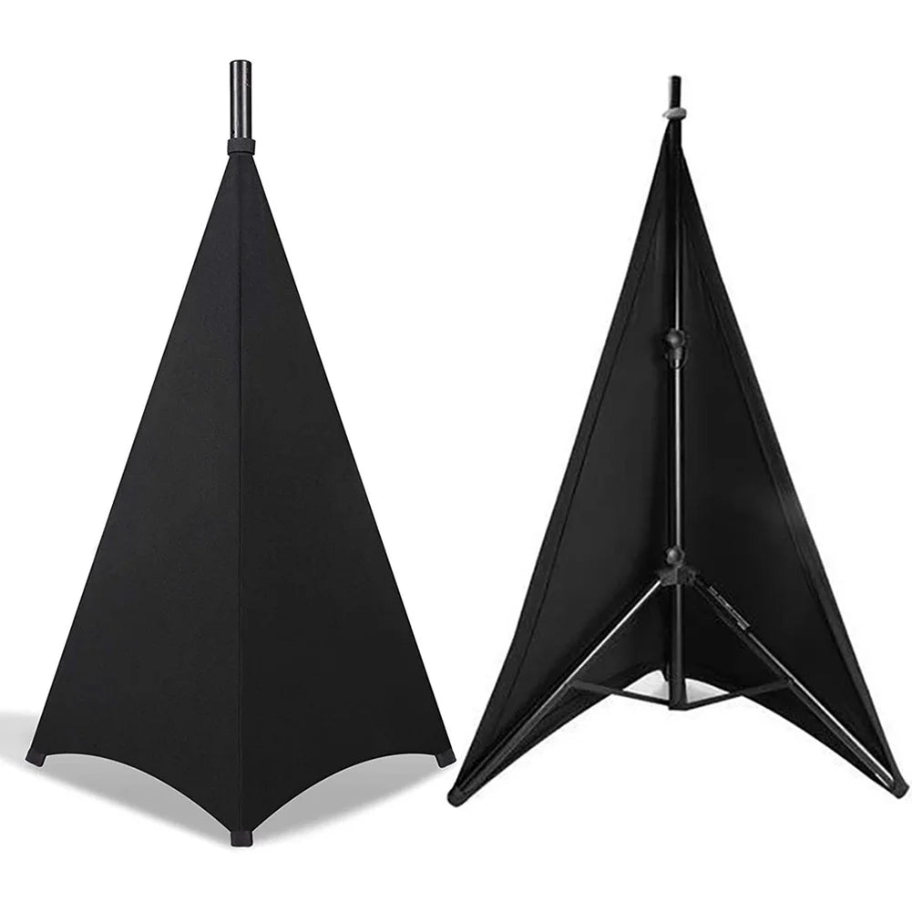 Universal Speaker Stand Cover Tripod Stand Cover Height Flexible Stretchable Floor Equipment Tool Blind Accessories Peaceful Pleasures Health and Wellness Black Two Side