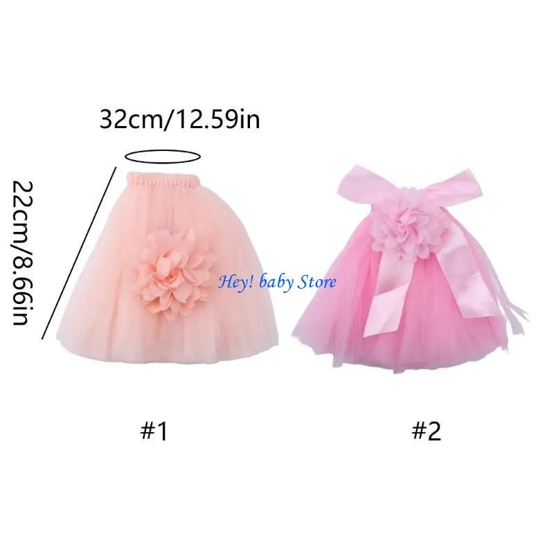 Newborn Baby Girl Tutu Skirt & Headband Photography Prop Set