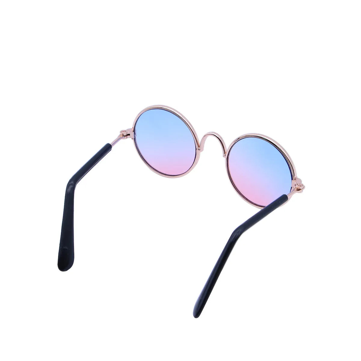 Dog Sunglasses Small Pet Sunglasses for Cats Metal Frame Trendy Uv Protective Spring Hinge Comfort Fit Photo Shoot Accessory Peaceful Pleasures Health and Wellness