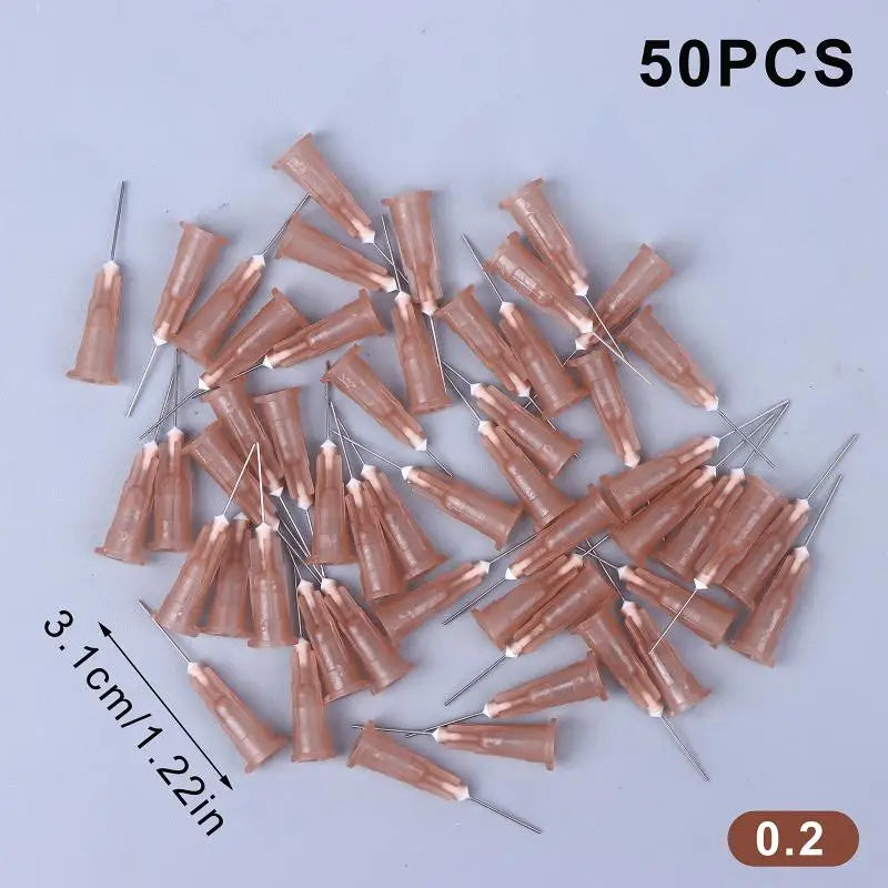 High Quality Airbrush Kit With 50ml Special Bottle & 0.2/0.3/0.5/0.8mm Disposable Nozzle No-Clean Air Brush Tool Spray Module Peaceful Pleasures Health and Wellness A1-50pcs