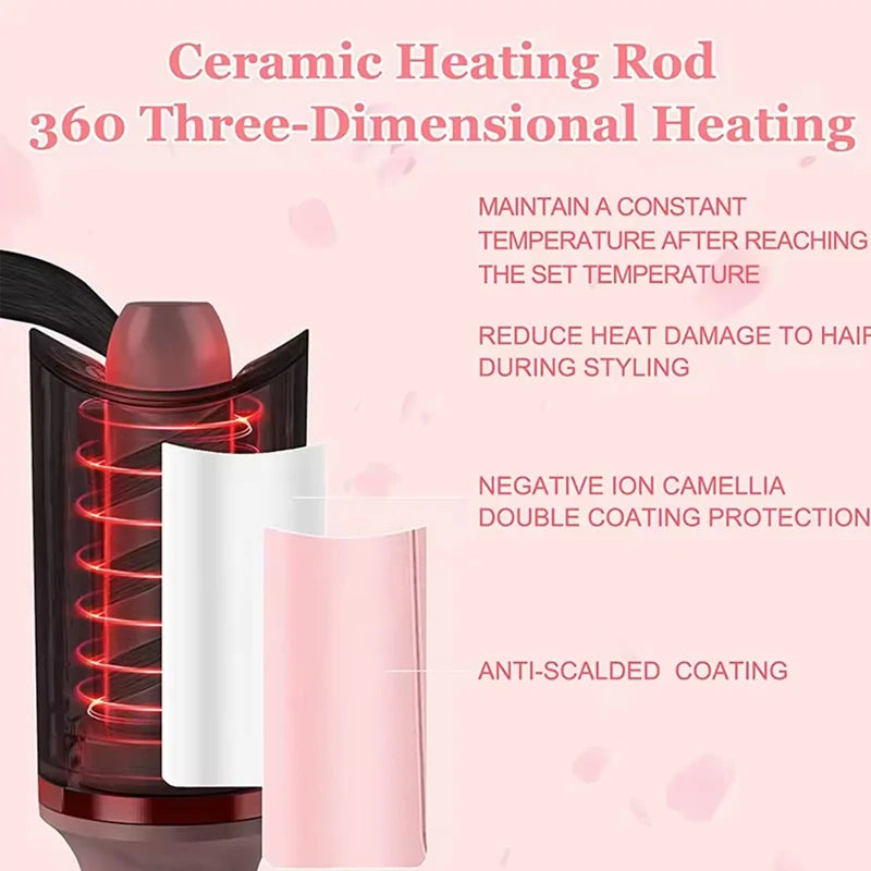 Popular Fully Automatic Ceramic Curling Iron New Design Negative Ion for Dry Hair Large Volume Electric for Household Use Peaceful Pleasures Health and Wellness