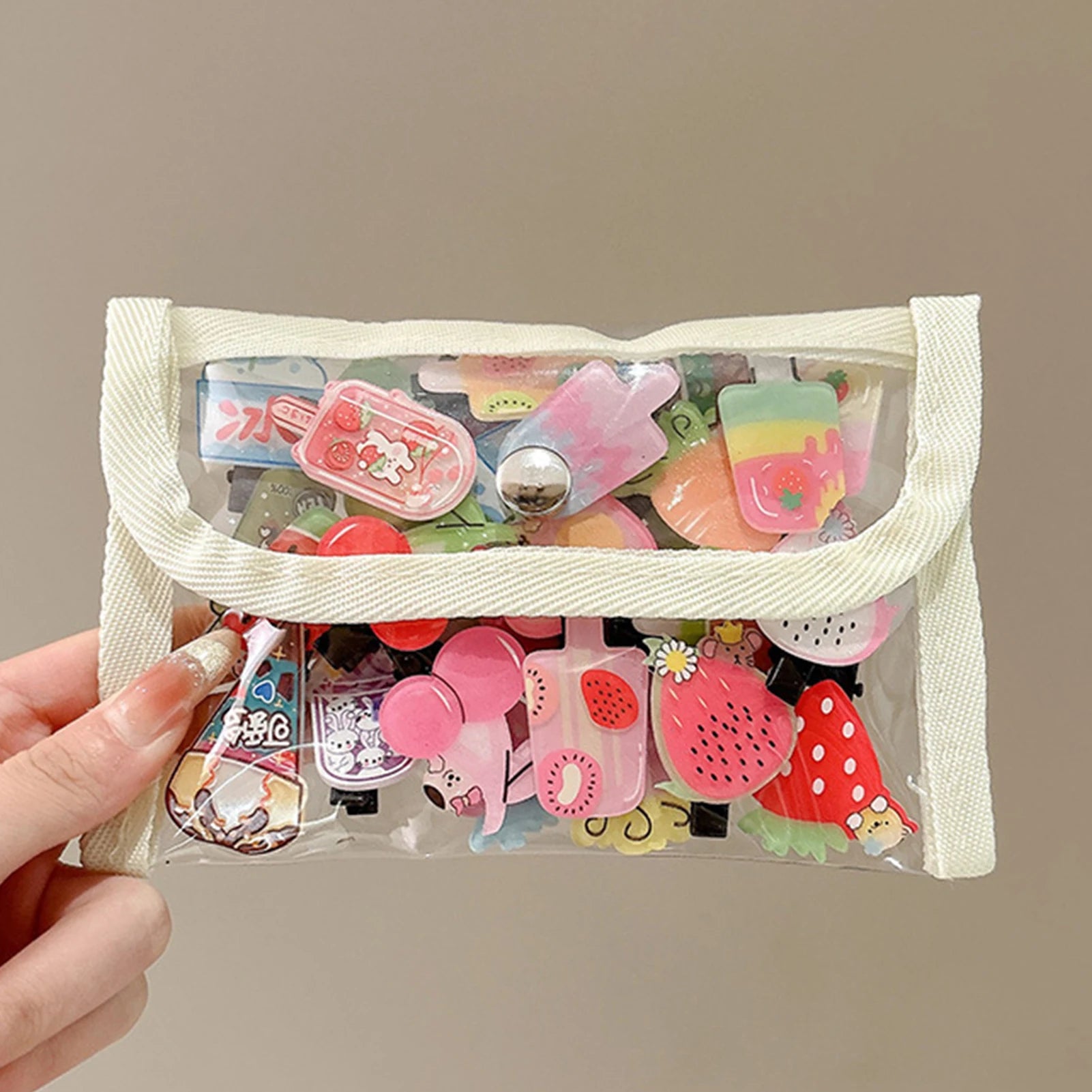 Women Barrettes with Cartoon Pattern Print Sturdy Comfortable to Wear Hair Pins for Daily Home Office Outdoor Peaceful Pleasures Health and Wellness