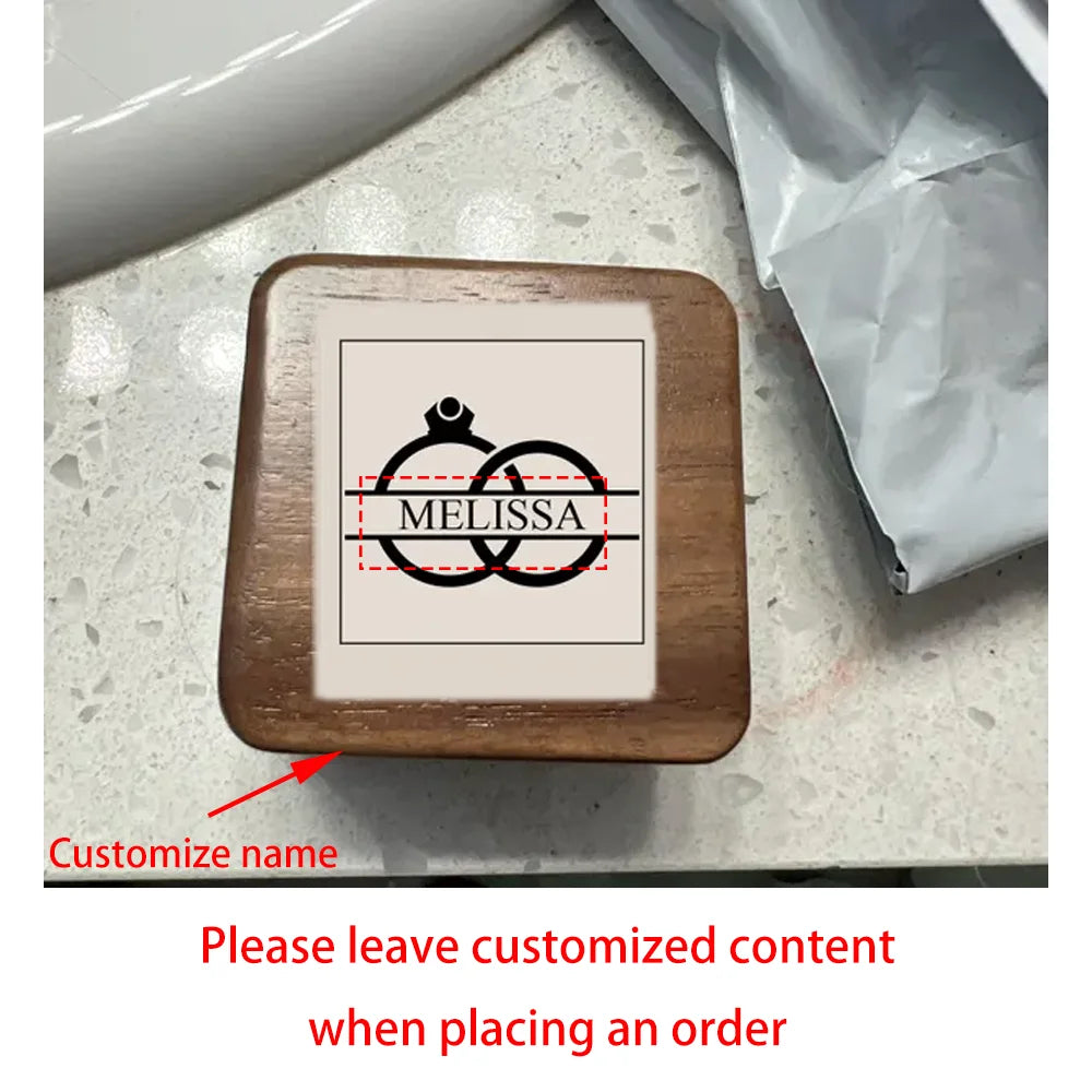 Personalized Engraved Wooden Wedding Ring Box | Proposal Gift Wooden Ring Box Peaceful Pleasures Health and Wellness DRing Box 1PCS