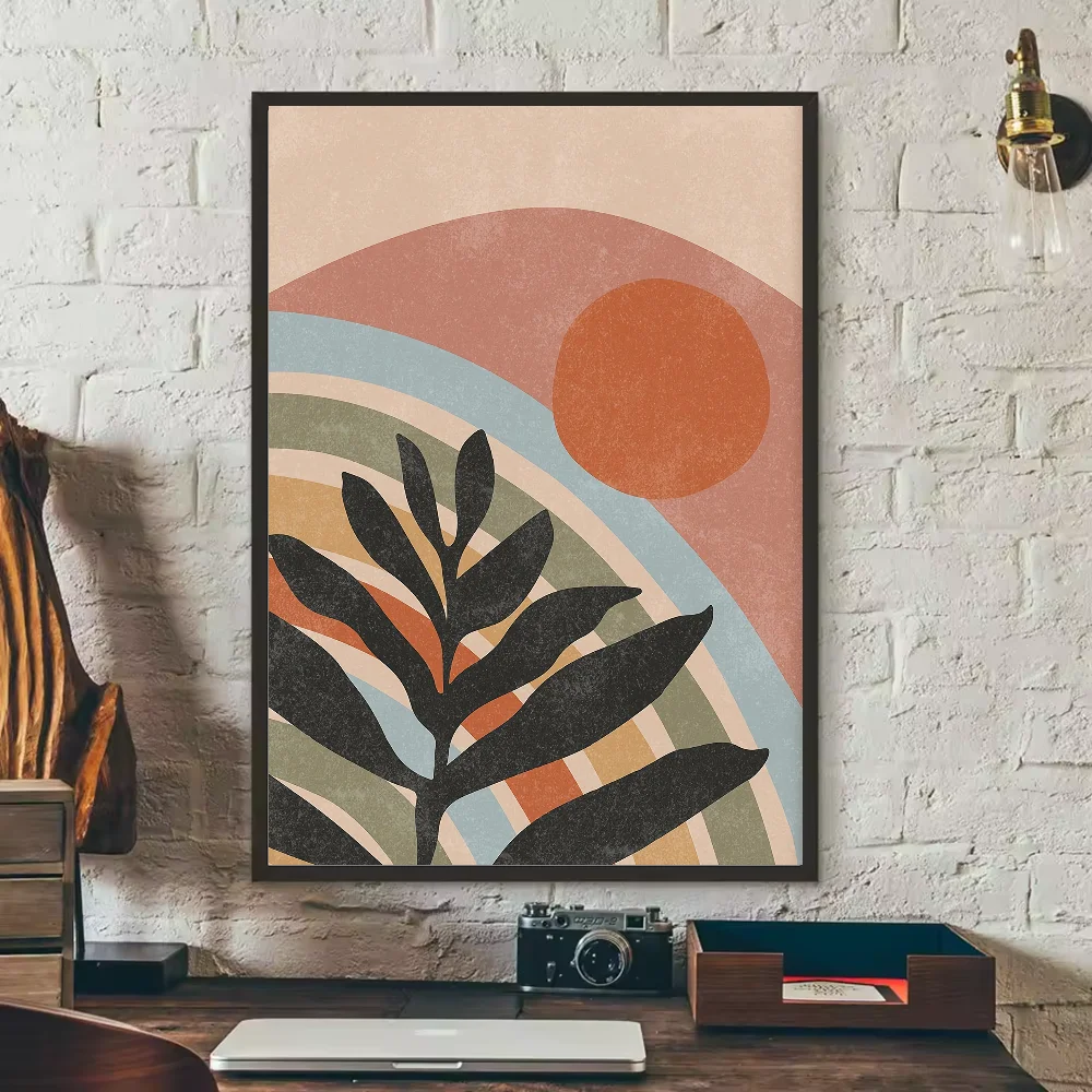 Abstract Sun Moon Woman Wall Poster | HD Waterproof PVC Art Wall Art Poster Peaceful Pleasures Health and Wellness z10 21X30cmNoframe