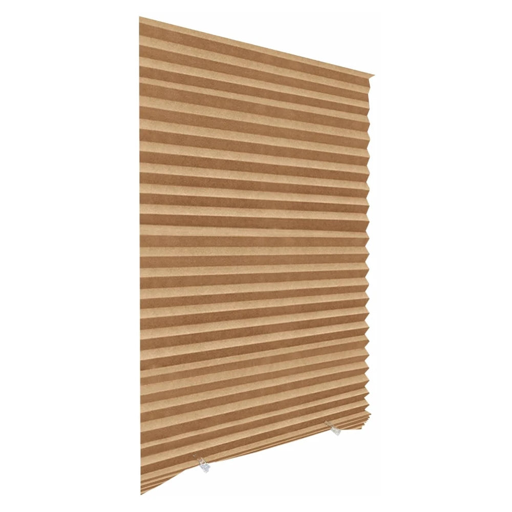 No Drill Blinds for Windows Blinds Stick on Curtains Blinds Light Filtering Privacy Protection Easy to Cut & Install with 2 Clip Peaceful Pleasures Health and Wellness Coffee 60X150CM