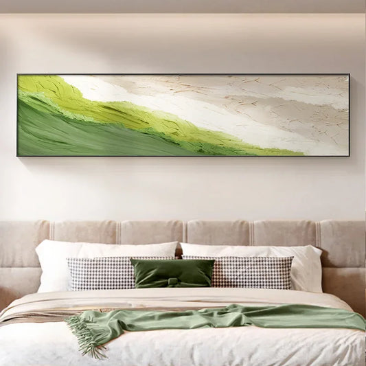 Abstract Oil Painting, 100% Hand Drawn, Modern Bedroom Decoration Painting, Light Luxury Background Wall, Hanging Painting Peaceful Pleasures Health and Wellness