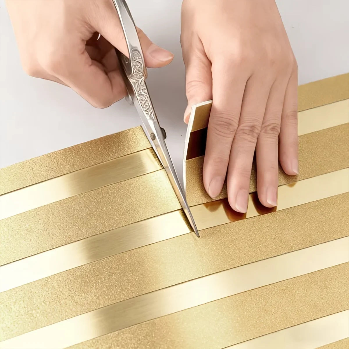 Metallic Grid Stripe Peel & Stick Wallpaper | Self-Adhesive