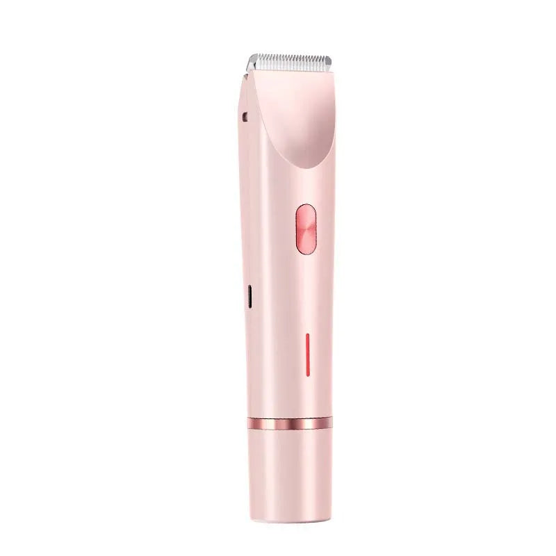 Electric Shaver for Women 2 in 1 Bikini Trimmer Double Head Portable Hair Electric Epilator IPX7 Waterproof Electric Razor Peaceful Pleasures Health and Wellness Pink USB Type-C