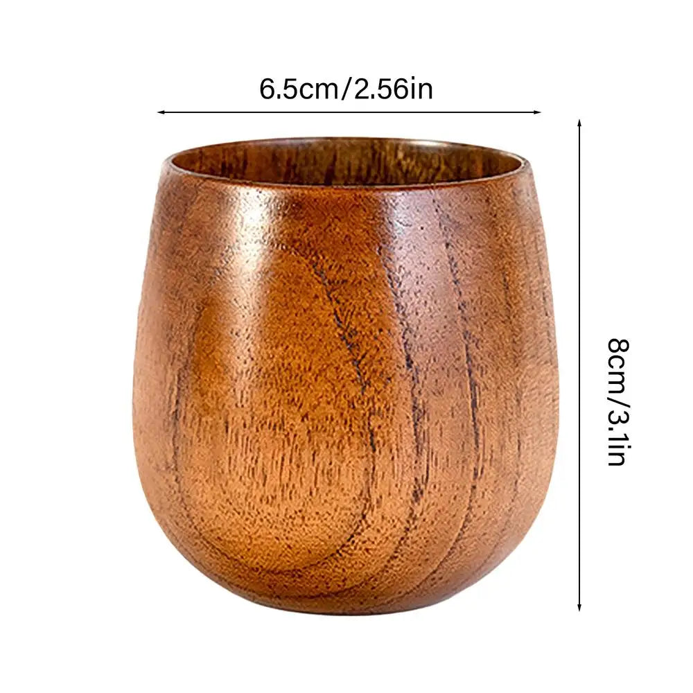 Handmade Wooden Coffee Mugs Set of 2 | Retro Wood Cups