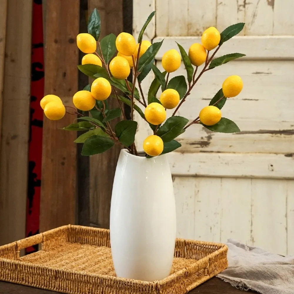 Artificial Lemon Branch | Faux Fruit Décor for Weddings & Home