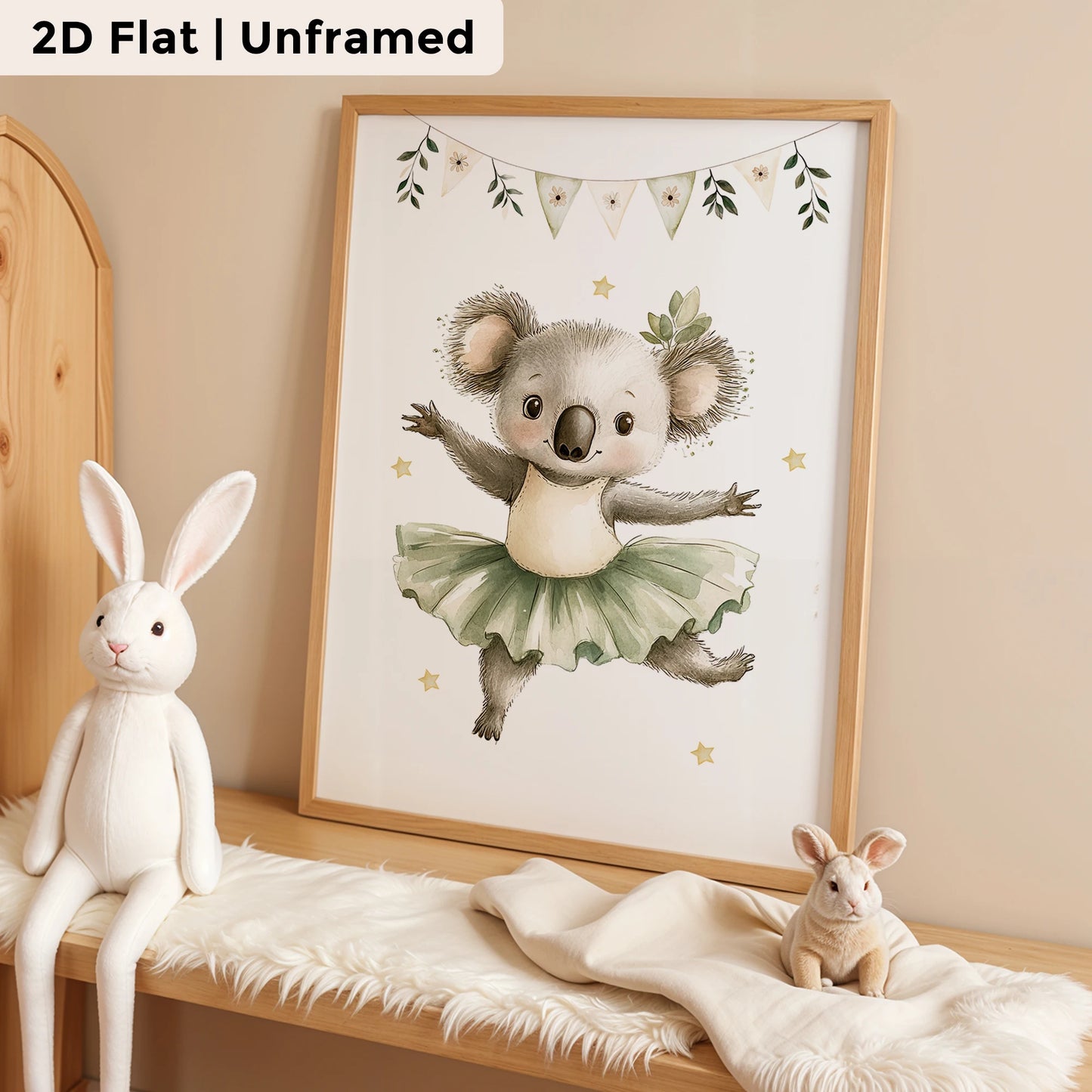 3-Piece Cartoon Koala Canvas Wall Art Print | Kids Room Decor