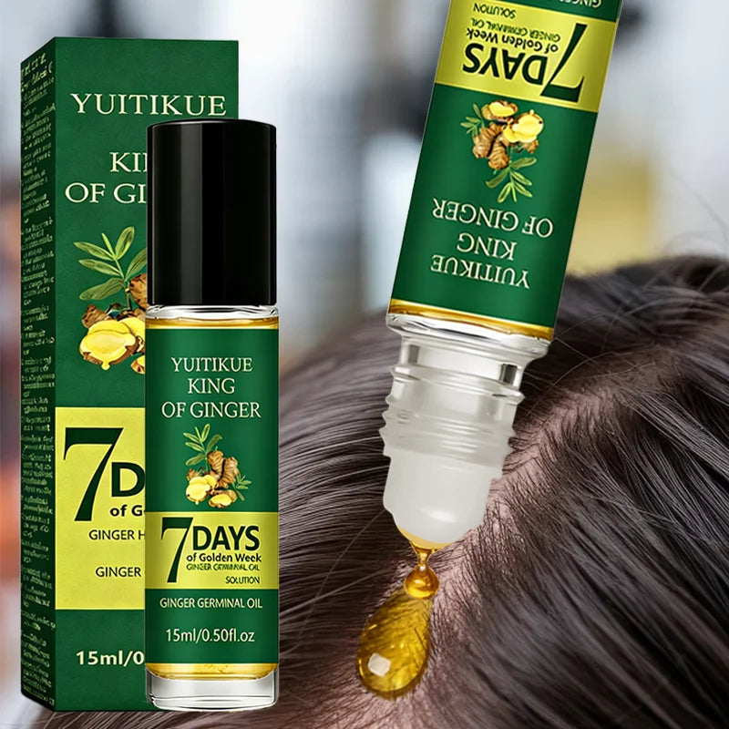 YUITIKUE King Of Ginger Hair Oil | 7 Days Golden Week Formula | Ginger Germinal Oil For Hair Nutrient & Scalp Nourishment 15ml Peaceful Pleasures Health and Wellness