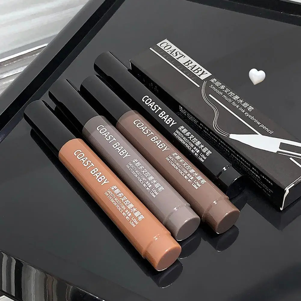 BIOAOUA 4-Pronged Waterproof Liquid Eyebrow Pencil – Long-Lasting