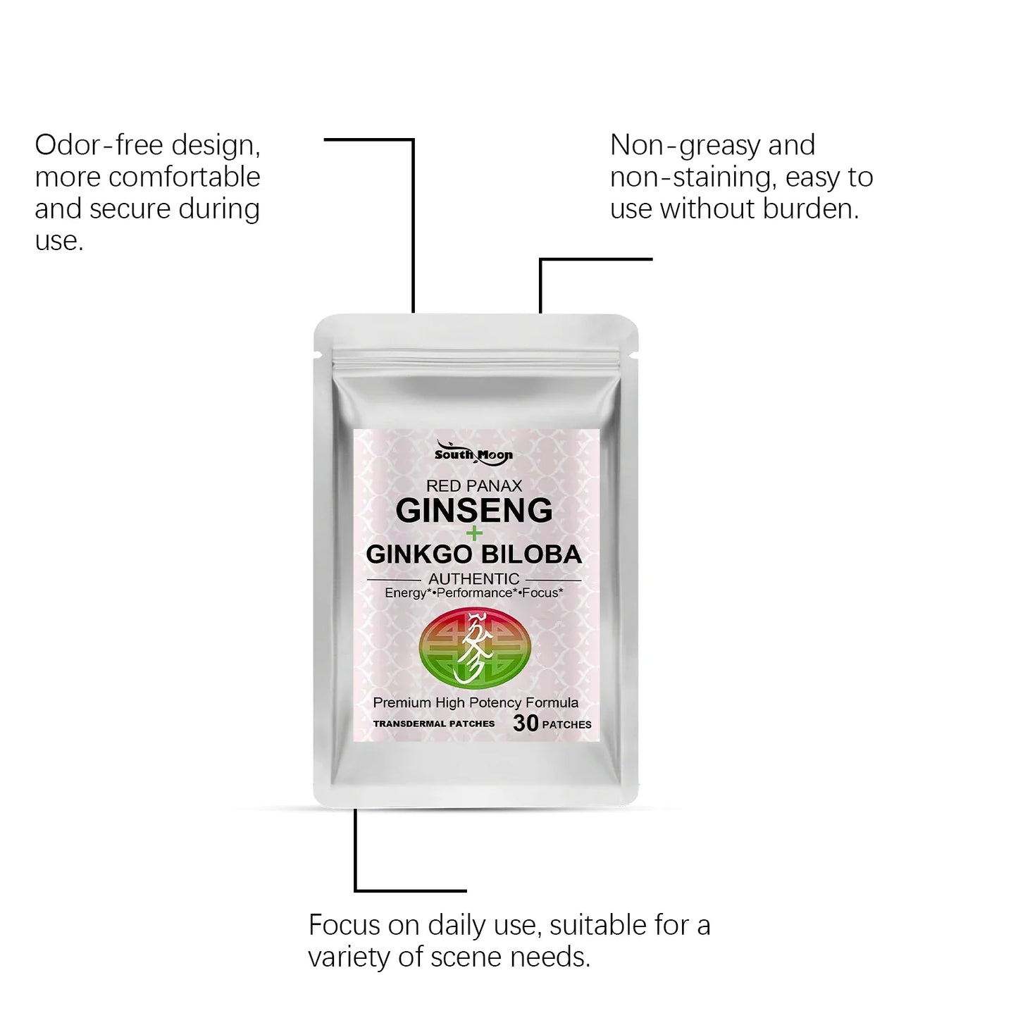 120 Herbal Body Patches – Red Ginseng, Ginkgo & Collagen