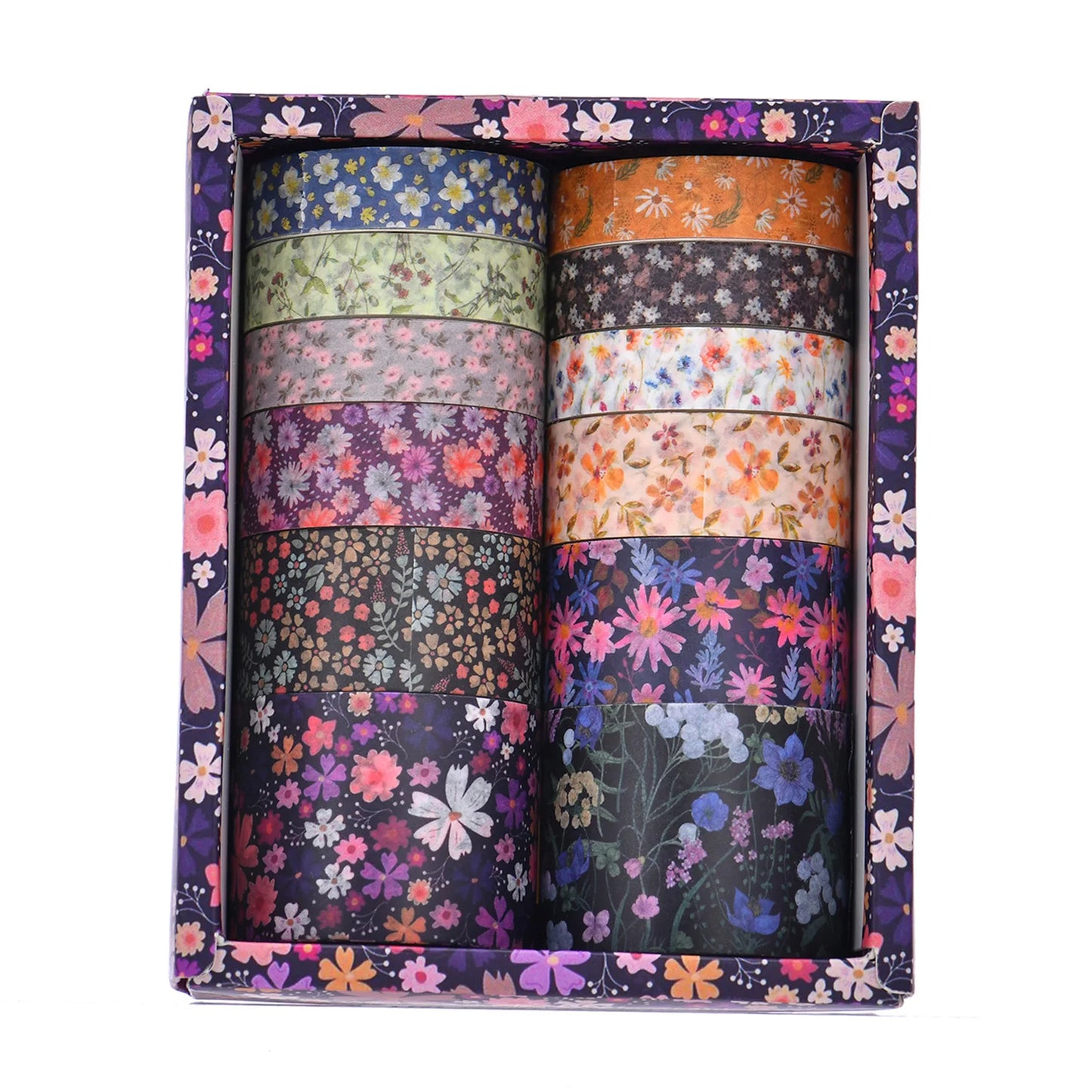 12 Rolls Washi Floral Plant Tape Set DIY Colored Decorative Masking Tape Notebook Journaling Craft Present Wrapping Stickers Peaceful Pleasures Health and Wellness D