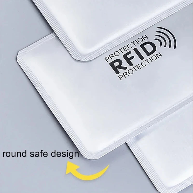 Thickened Aluminum Foil Bank Card Anti-theft Swipe Sleeve /RFID Anti-degaussing ID Card Anti-reading Card Sleeve Peaceful Pleasures Health and Wellness