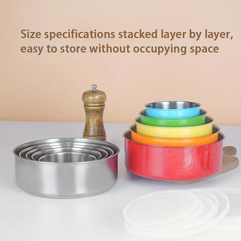 5pcs Storage Containers, Multipurpose Stainless Steel Reusable Food Storage Containers With Lids, Leak Proof And Durable Food Se Peaceful Pleasures Health and Wellness